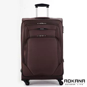 AOKANA奧卡納 20吋 TSA海關鎖商務布面行李箱 (咖啡) 99-046C