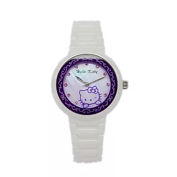 Hello Kitty 冒險環島之旅時尚個性優質腕錶(紫)-LK616LWVS-V