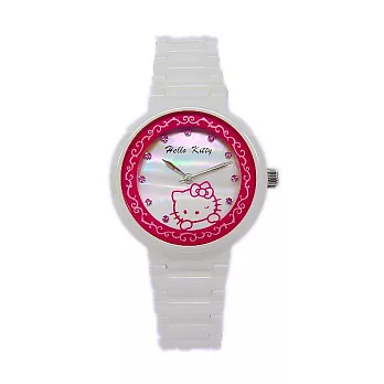Hello Kitty 冒險環島之旅時尚個性優質腕錶(桃紅)-LK616LWPS-R