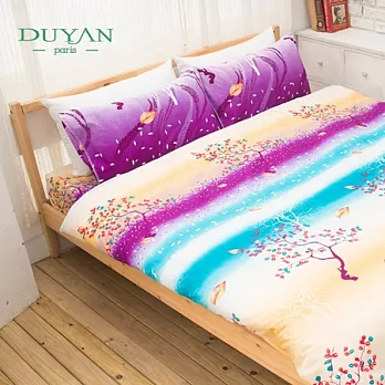 DUYAN《魔幻美境》加大四件式超柔細纖維薄被套床包組