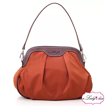 【a Lady ’s真皮】真皮青春時髦感泡芙斜背包(楓紅咖)