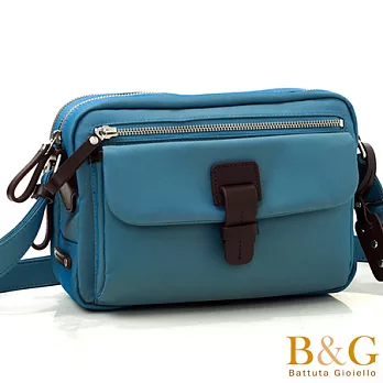 【B＆G】都會悠遊多隔層斜背包(蔚海藍)
