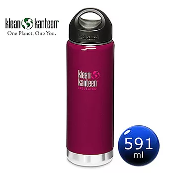 美國Klean Kanteen保溫鋼瓶591ml-野莓紅