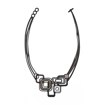 【Batucada】法國巴黎復古魅力 - 項鍊 (黑&灰)