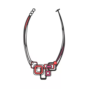 【Batucada】法國巴黎復古魅力 - 項鍊(紫&紅)