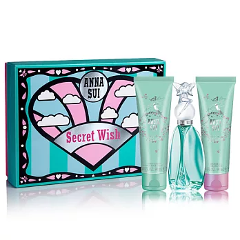 Anna Sui安娜蘇 許願精靈女性淡香水禮盒(香水50ml+身體乳90ml+沐浴乳90ml)