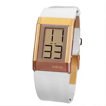 JAGA blink-CA系列-時尚簡約電子皮帶錶CA218（白色）