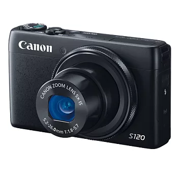 (公司貨)Canon S120 大光圈Wi-Fi超廣角夜拍機-送16G+電池+原廠相機套..共7好禮/黑色