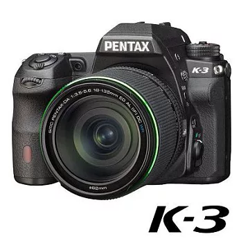 PENTAX K-3 (黑) +DA18-135WR防水旅遊鏡組【公司貨】黑色