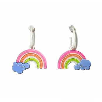 【Anna Lou OF LONDON】倫敦品牌 Rainbow 立體小彩虹雲朵耳環~白耳釘藍雲