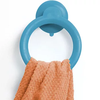 《A3》O 型壁吸式毛巾掛架(藍)
