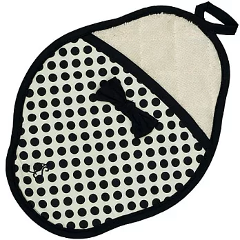 《JessieSteele》Polka Dot 扇貝型圓點隔熱墊(黑白)