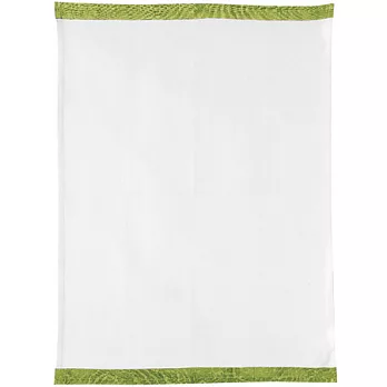 《WINKLER》75cm 橫邊白底餐廚布巾(春嫩綠)