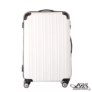 ABS愛貝斯 29吋 隨箱式TSA海關鎖鏡面硬殼箱 專利雙跑車輪 (純淨白) 99-047A