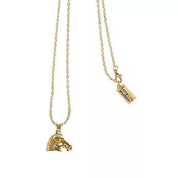 【Anna Lou OF LONDON】倫敦品牌 precious jewel 立體馬頭長項鍊~亮金