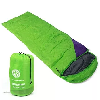 【TreeWalker】露營用棉睡袋 綠色