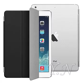 iPad Air 副廠 高質感磁吸式 Smart Cover (可喚醒、休眠)_黑