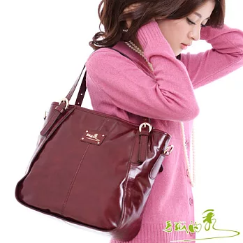 【手感的秀】真皮經典赫本氣質百搭三用包(葡萄酒紅)