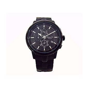 KENNETH COLE 完善時尚真精彩時尚個性優質腕錶-黑-IKC9226