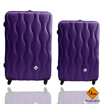 Gate 9波西米亞系列_紫(28+24吋)ABS輕硬殼行李箱旅行箱二件組MJ-BOX美靚活力館莎莎