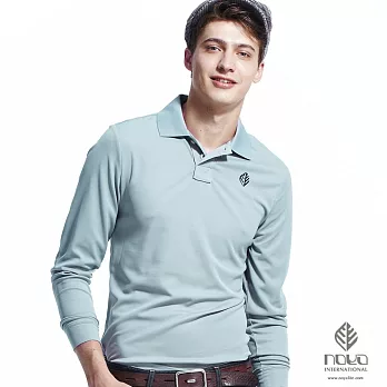 【NOYA】發熱保暖Thermolite繡花素色男POLO衫 (#31920087)L灰藍74