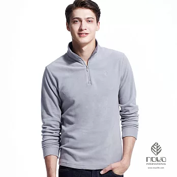 【NOYA】男簡約開襟Fleece保暖刷毛立領衫 (#31C20091)L中灰92