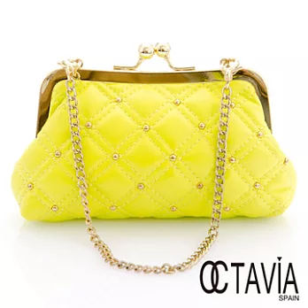 【Octavia 8 】CIAO包 菱格釘手拿鍊條小口金包 - 維他命黃