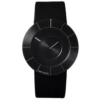 ISSEY MIYAKE三宅一生 TO系列『金屬元素』時尚腕錶(皮帶-全黑)