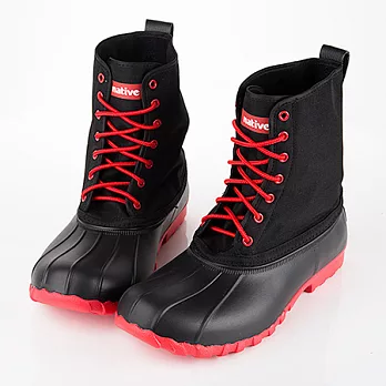 native JIMMY JIFFY BLACK超輕量玩彩獵鴨靴(男/女)29黑x紅