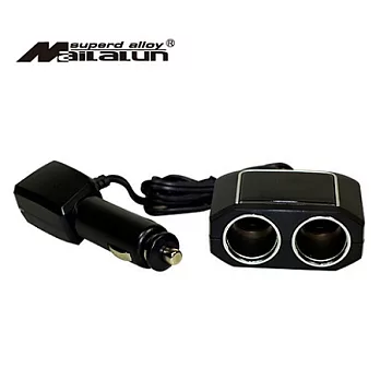 【MAILALUN】 2USB(2A)雙孔車充擴充座