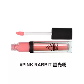 韓國 3CE 3CONCEPT EYES 練習曲珠光唇蜜 7ml (多款供選)#PINK RABBIT 螢光粉