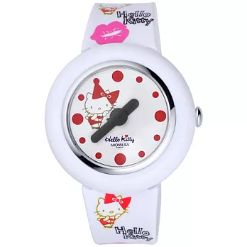 Hello Kitty x AMONNLISA KISS唇印俏麗腕錶-白