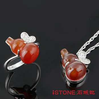 石頭記 福祿蝶疊紅瑪瑙套組紅瑪瑙