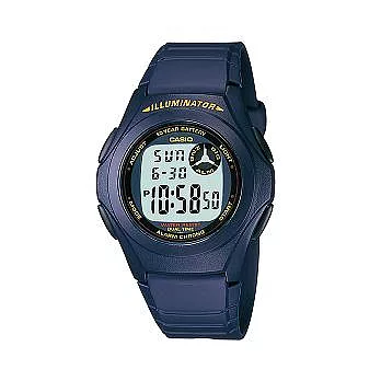 CASIO 生活小幫手數位電子運動腕錶-藍-F-200W-2A