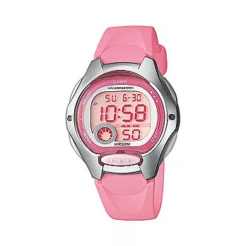 CASIO 童話年代數位輕巧電子腕錶-粉紅色-LW-200-4B