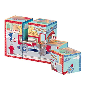 德國Sigikid 益智小鎮積木 Cube puzzle town