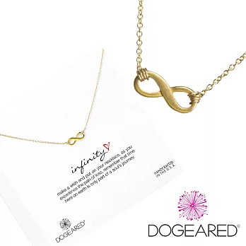 【Dogeared】美國品牌Reminder祈願K金項鍊~INFINITE LOVE愛無限K金黃 16英吋
