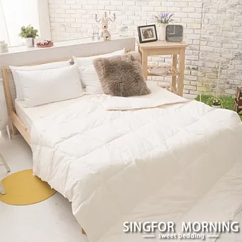 【幸福晨光】純棉防絨100%天然水鳥羽絨冬被