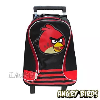 【Angry Birds】憤怒鳥㊣版授權 三段式安全反光拉桿後背書包(二色)黑色