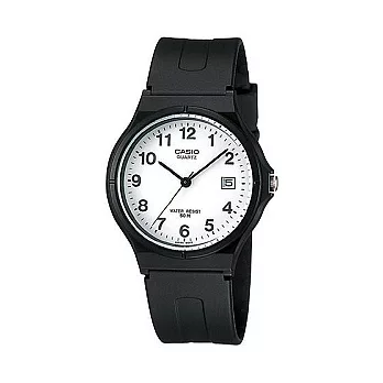 CASIO 入門之選時尚指針式潮流腕錶-白面-MW-59-7B