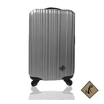 MIYOKO條碼系列ABS輕硬殼行李箱旅行箱登機箱拉桿箱20吋登機箱銀灰色