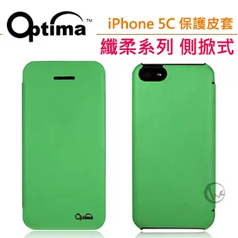 Optima 義大利 纖柔系列 iPhone5C 側掀式皮套綠