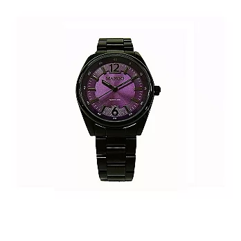 MANGO 風中的傳奇時尚個性優質腕錶-黑+粉紅-MA6520L-PE