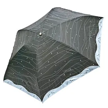 天龍牌 蜻蜓戲水三折晴雨傘H07021藍色