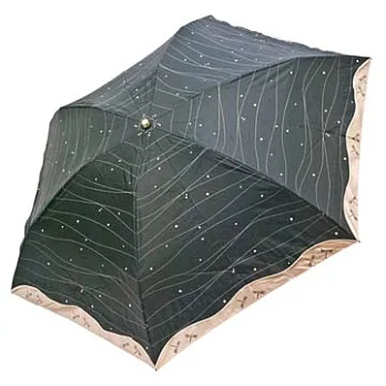 天龍牌 蜻蜓戲水三折晴雨傘H07021咖啡色