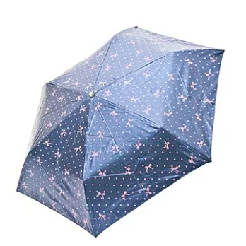 天龍牌 俏麗蝴蝶結三折晴雨傘H07015藍色