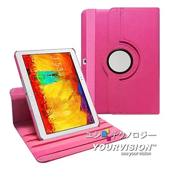 Samsung GALAXY Note 10.1 2014 特仕版 P6000 P6050 可旋轉多功能皮套桃紅
