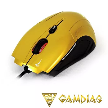 GAMDIAS 正義之劍DEMETER 電競光學滑鼠-蘭特限定版黃色