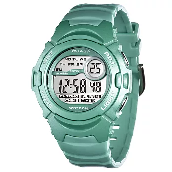 JAGA捷卡M876B多功能防水運動電子錶(綠色)