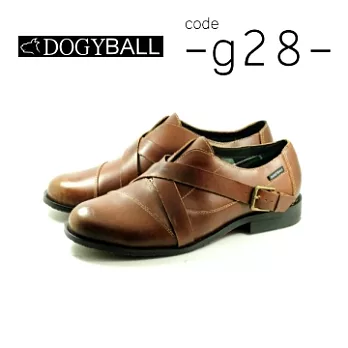 【Dogyball】G-28 職人搖滾系都會上班休閒兩用皮鞋44亮棕色